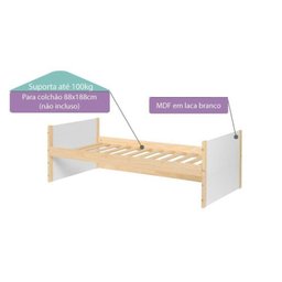 Bicama Garden com Grade e Moldura Infantil com Led Casinha Dream Decor Casatema - 16