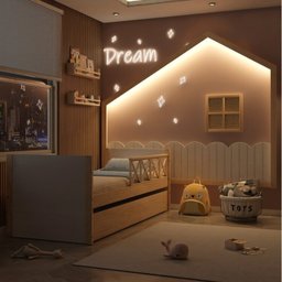 Bicama Garden com Grade e Moldura Infantil com Led Casinha Dream Decor Casatema - 2