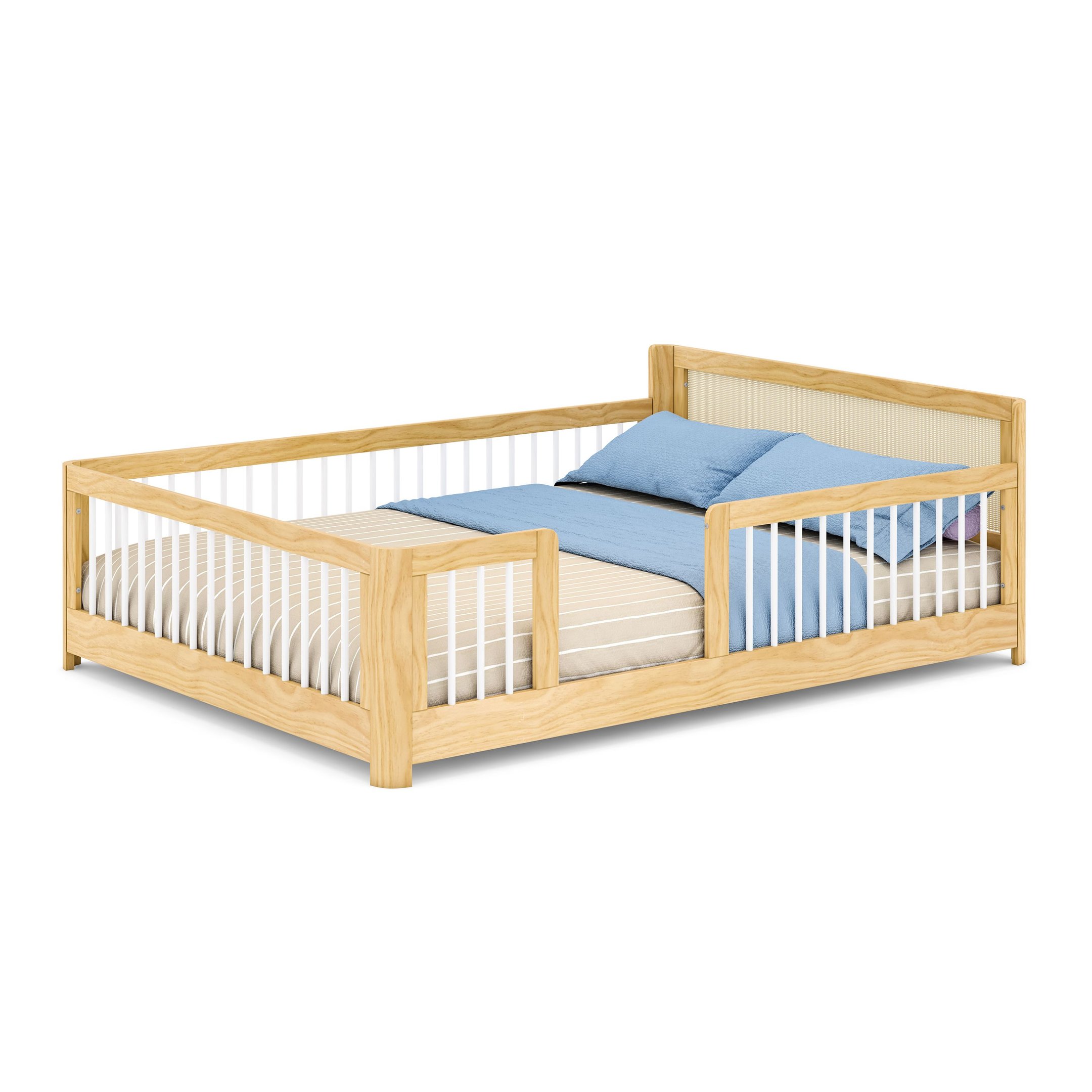 Cama Montessoriana Wave Casal e moldura com Led Casatema - 9