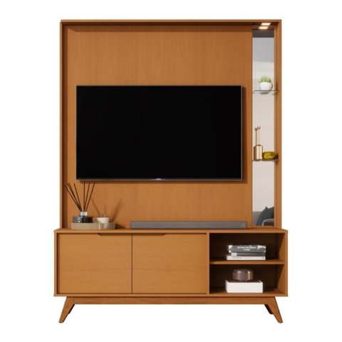 Home para Tv 60" Tucumã 1.4 Nature com Led Jb Bechara