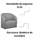 Ver imagem 6 de Kit 02 Poltrona Decorativa Recepção Sala de Estar Lara Linho Cor:cinza