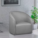 Ver mais imagens de Kit 02 Poltrona Decorativa Recepção Sala de Estar Lara Linho Cor:cinza
