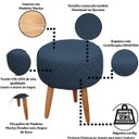 Ver imagem 6 de Kit Recepção 2 Poltronas 1 Namoradeira com Puff Resistente para Sala de Espera Decor Tecido Veludo