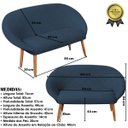 Ver imagem 3 de Kit Recepção 2 Poltronas 1 Namoradeira com Puff Resistente para Sala de Espera Decor Tecido Veludo