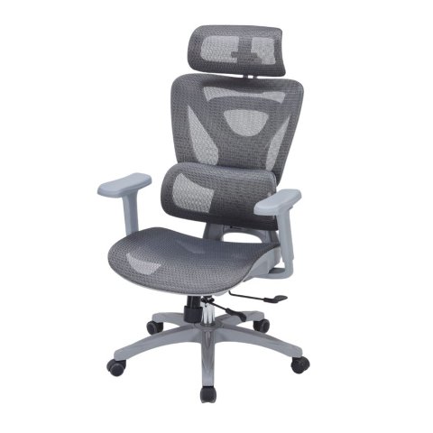 Cadeira Escritório Nr-17 Presidente BLM162 Nexo Blume Tela Mesh Cinza Base Rodizio PU