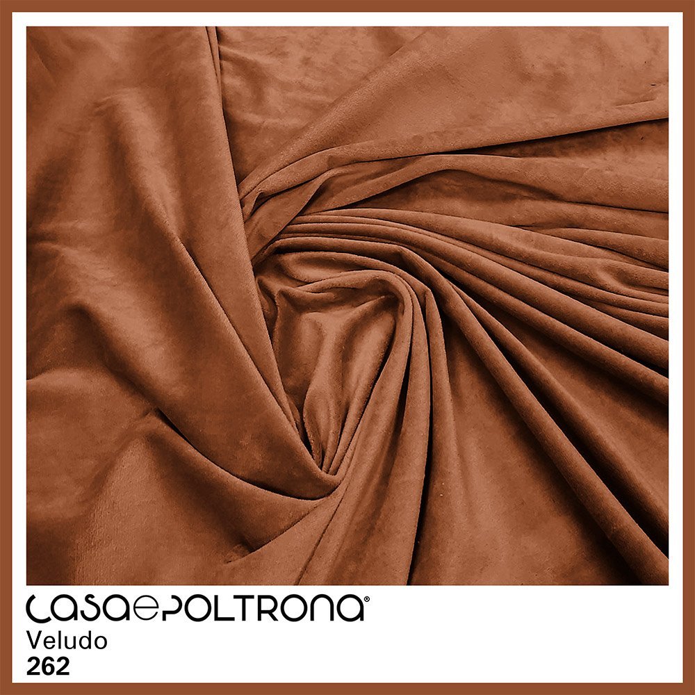 Sofá Curvo Montserrat 150cm 02 Lugares Veludo Terracota - CasaePoltrona - 4