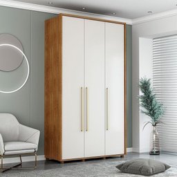 Guarda-roupa Coimbra 3 Portas Cômoda 4 Gavetas Mesa de Cabeceira 2 Gavetas - 3