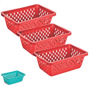 Cestinhas Organizadoras Empilhavel Kit 3 Peças 6 Litros
