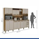 Ver imagem 5 de Cozinha Compacta 12 Portas Ágata Valdemóveis Cinamomo/Off White