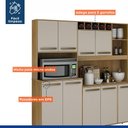 Ver imagem 4 de Cozinha Compacta 12 Portas Ágata Valdemóveis Cinamomo/Off White