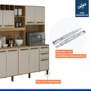 Ver imagem 3 de Cozinha Compacta 12 Portas Ágata Valdemóveis Cinamomo/Off White