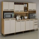 Ver imagem 7 de Cozinha Compacta 12 Portas Ágata Valdemóveis Cinamomo/Off White