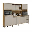 Ver imagem 6 de Cozinha Compacta 12 Portas Ágata Valdemóveis Cinamomo/Off White