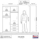 Ver imagem 5 de Guarda-Roupa Solteiro 4 Portas 3 Gavetas Advantage Marrom/Freijó
