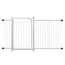 Ver imagem 1 de Grade Proteção Segurança Portão Pet 80cm Branco Bebê Cão com Extensor 2 de 30cm e 1 de 15cm Itagold