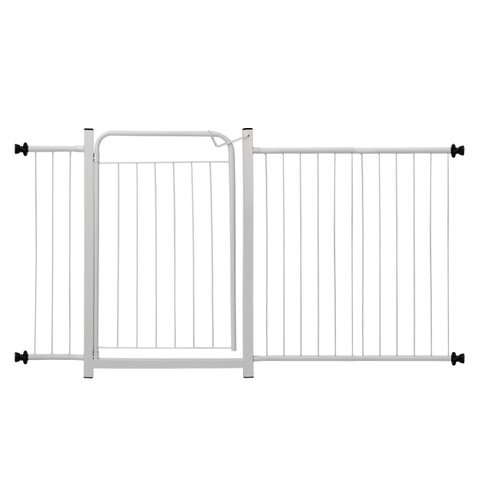 Grade Proteção Segurança Portão Pet 80cm Branco Bebê Cão com Extensor 2 de 30cm e 1 de 15cm Itagold