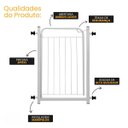 Ver imagem 4 de Grade Proteção Segurança Portão Pet 80cm Branco Bebê Cão com Extensor 2 de 30cm e 1 de 15cm Itagold