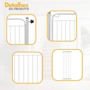 Ver imagem 6 de Grade Proteção Segurança Portão Pet 80cm Branco Bebê Cão com Extensor 2 de 30cm e 1 de 15cm Itagold