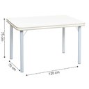 Ver imagem 2 de Mesa para Sala de Jantar Gisele Branco/Bege