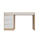 Ver imagem 4 de Escrivaninha Infantil 3 Gavetas 176,5cm Lamina Mel e Branco Marrom
