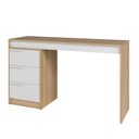 Ver imagem 5 de Escrivaninha Infantil 3 Gavetas 176,5cm Lamina Mel e Branco Marrom