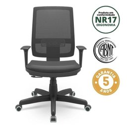 Kit 2 Cadeiras Escritório Presidente Ergonômica NR17 Tela Mesh Brizza - 2