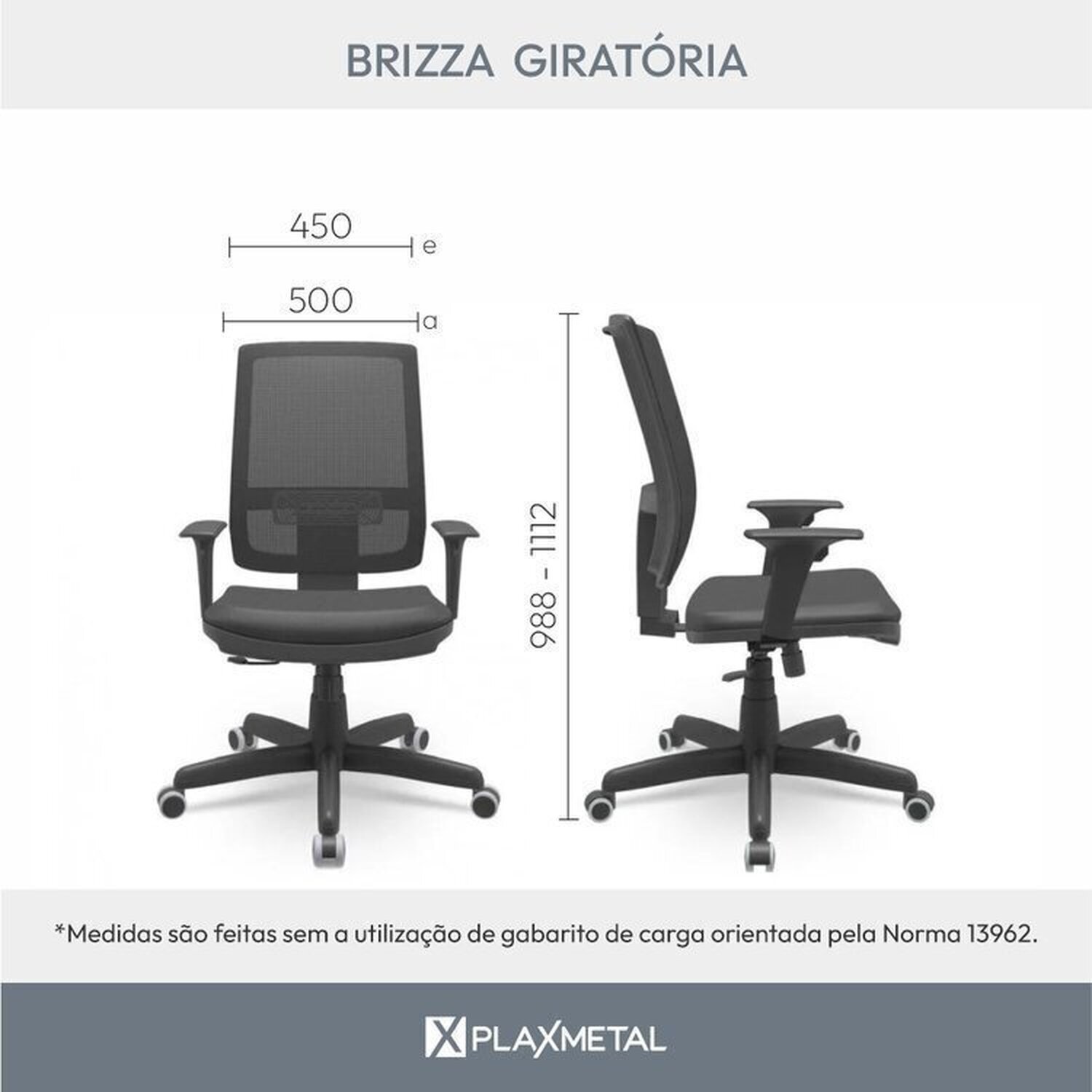 Kit 2 Cadeiras para Escritório Ergonômica Presidente Brizza Nr17  - 4