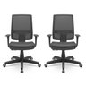 Kit 2 Cadeiras Escritório Presidente Ergonômica NR17 Tela Mesh Brizza - 1