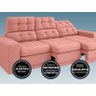 Sofá Jobim 2,05m Assento Retrátil e Reclinável Velosuede - NETSOFAS - 5