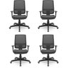 Kit 4 Cadeiras Escritório Presidente Ergonômica NR17 Tela Mesh Brizza - 1