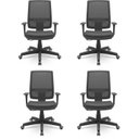 Ver imagem 1 de Kit 4 Cadeiras Escritório Presidente Ergonômica NR17 Tela Mesh Brizza
