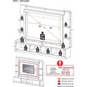 Ver imagem 4 de Rack Estante com Painel e Suporte TV 65" e 2 portas Catar Multimóveis BR3386 Branco/Lacca Fumê