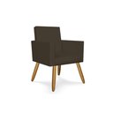 Ver imagem 2 de Kit 06 Poltronas Decorativa Recepção Oferta Courino Balaqui Cor:Courino Marrom