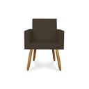 Ver imagem 3 de Kit 06 Poltronas Decorativa Recepção Oferta Courino Balaqui Cor:Courino Marrom