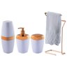 Kit 4 Peças Banheiro Lavabo Toalheiro de Bancada Rosé Gold Wp Connect Kit de Acessórios Rosé Gold - 1