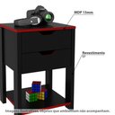 Ver imagem 2 de Gaveteiro Gamer com 2 Gavetas - Preto/Vermelho