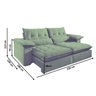 Sofá Retrátil e Reclinável Molas Ensacadas 2 Lugares 230cm Braço 25 Alphaville - 3