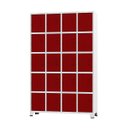 Ver imagem 1 de Armário Roupeiro De Aço Para Vestiário 20 Portas Locker Vermelho