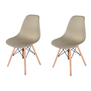 Ver imagem 3 de Kit 2 Cadeiras para Cozinha Sala de Jantar Quarto Charles Eames Eiffel 130ppp Nude