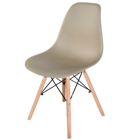 Kit 2 Cadeiras para Cozinha Sala de Jantar Quarto Charles Eames Eiffel 130ppp Nude