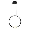 Ver imagem 1 de Pendente Redondo Preto com Globo 45cm Led 30W 4000K Bivolt PARIS LUZ