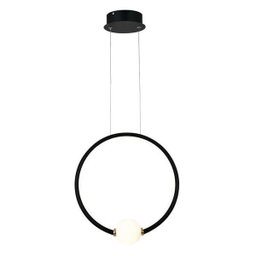 Pendente Redondo Preto com Globo 45cm Led 30W 4000K Bivolt PARIS LUZ - 1