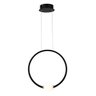 Pendente Redondo Preto com Globo 45cm Led 30W 4000K Bivolt PARIS LUZ - 1