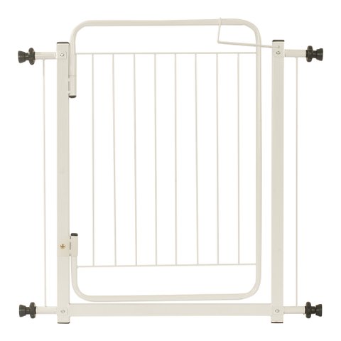 Grade Portão Proteção Pet Cachorro 74cm a 79cm Criança Cães:branco