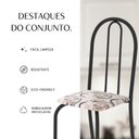 Ver imagem 6 de Conjunto de Mesa Tubular 70x70cm Tampo em MDF com 4 Cadeiras Ane B Preto/Arabesco