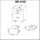 Ver mais imagens de Kit Escritório 5 Peças com 1 Escrivaninhas, 1 Gaveteiro, 1 Estante e 2 Armários Multiuso