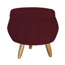 Ver imagem 6 de Kit Pétala - Poltrona, Namoradeira e Puff Suede - Ds Estofados Bordô