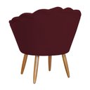 Ver imagem 5 de Kit Pétala - Poltrona, Namoradeira e Puff Suede - Ds Estofados Bordô