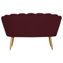 Ver imagem 3 de Kit Pétala - Poltrona, Namoradeira e Puff Suede - Ds Estofados Bordô