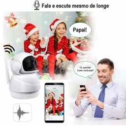 Câmera Ip C360 de Segurança Wifi 2 Antenas Robô Hd 1080p sem Fio Jortan Áudio Visão Noturna - - 4